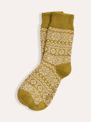 Merino Cotton Fair Isle Socks