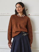 Gansey Stitch Crew Neck Sweater