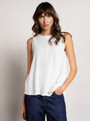 Slub Jersey Pleated Back Tank Top