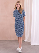 S/S Knee Length Shift Dress