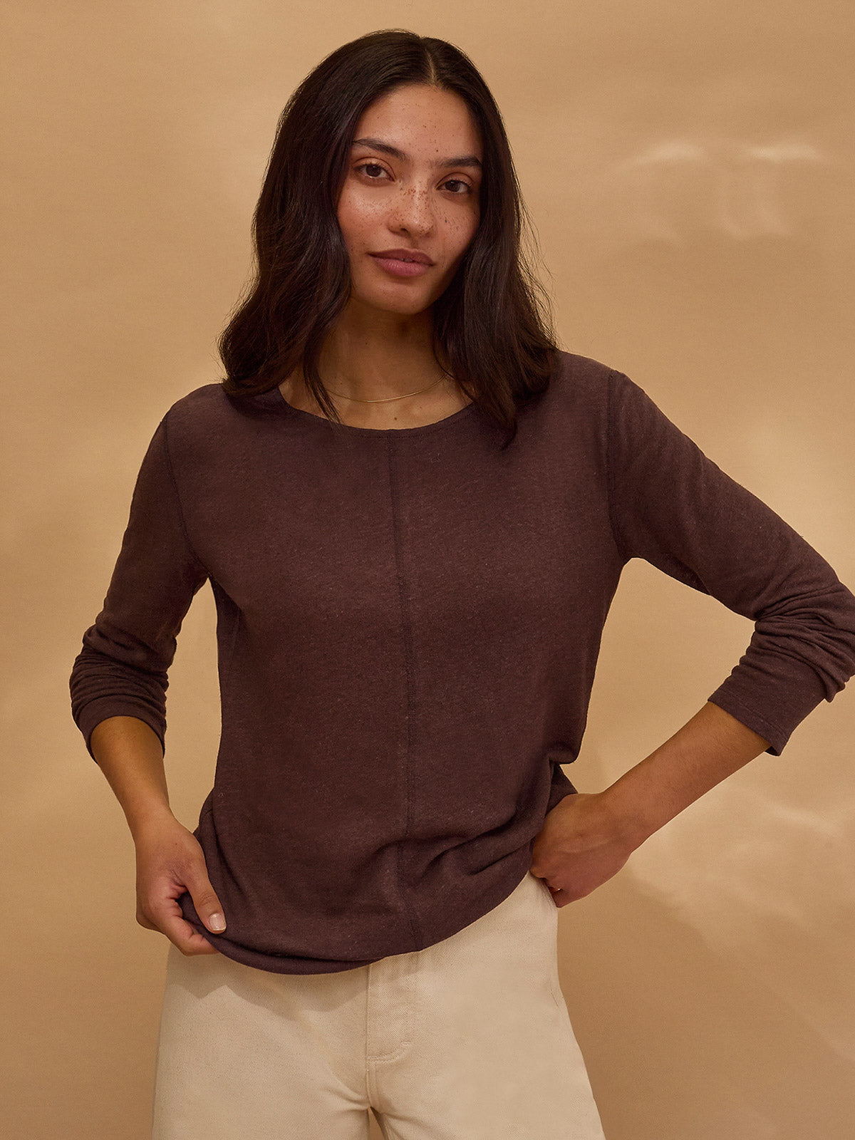 Linen Blend Long Sleeve T-Shirt – Celtic & Co. US