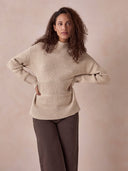 Multi Stitch Funnel Neck Sweater