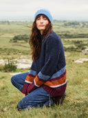 Donegal Colour Block Funnel Neck Sweater