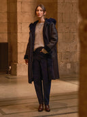 Drawstring Detail Hooded Coat