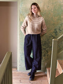 Alpaca Blend Funnel Neck Sweater
