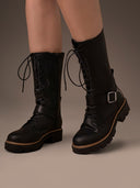 Strap Detail Mid-Calf Boots