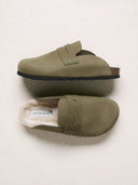 Shearling-Lined Penny Loafer Clog