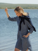 Chambray Knee-Length Dress