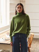 British Wool Rib Cable Sweater