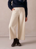 Wide Leg Cropped Denim Pants
