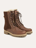 Waterproof Shearling Lined Lace-Up Ankle Boots