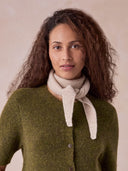 Garter Stitch Turtle Neck Tie
