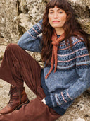 Donegal Fair Isle Yoke Sweater