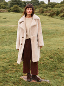 Longline Shearling Coat