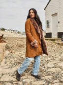 3/4 Shearling Trim Coat