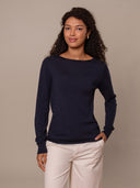 Merino Fine Knit Boat Neck Sweater