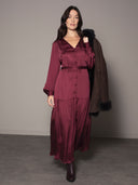 V-Neck Tiered Maxi Dress