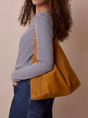 Suede Slouchy Shoulder Bag
