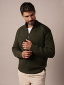 Men's Ribbed Half Zip Sweater
