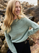 Rib Stitch Yoke Sweater