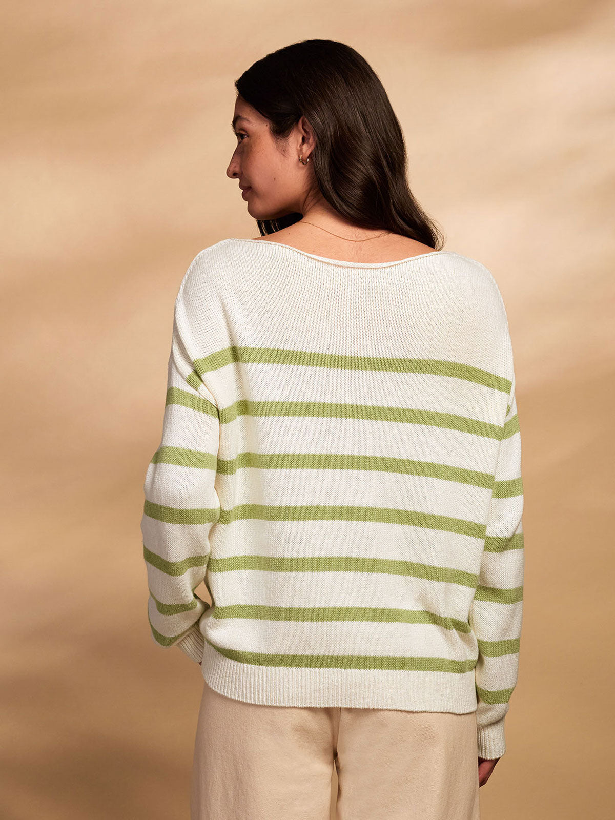 Organic Cotton Blend Gauzy Boat Neck Sweater – Celtic & Co. US