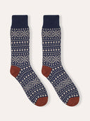 Men's Merino Cotton Fair Isle Socks