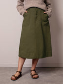 Twill A-Line Skirt