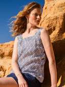 Button Detail Square Neck Top