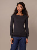 Merino Fine Knit Boat Neck Sweater