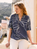Half Sleeve V-Neck Tunic