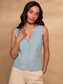 Linen Blend Vest