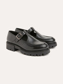 Chunky T-Bar Leather Loafers