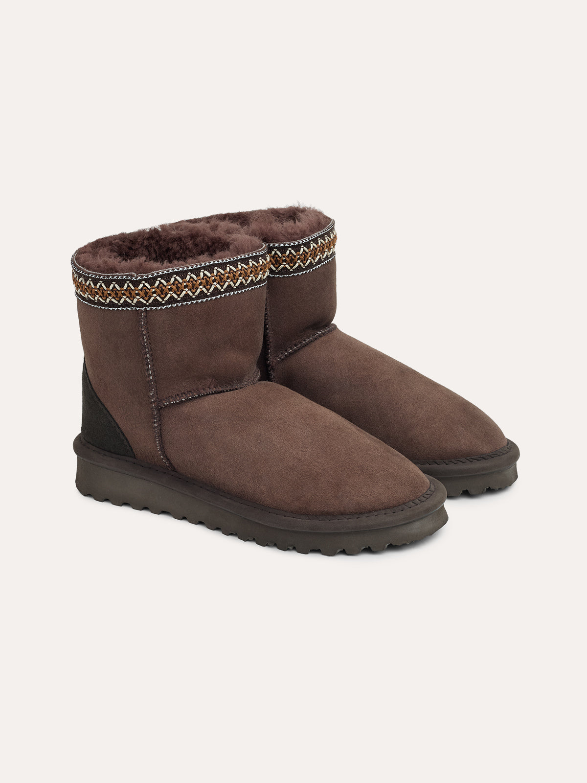 Braid Trim Shearling Shortie Boots – Celtic & Co. US