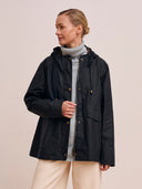 Waxed Cotton Pleated Back Jacket