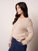 Slub Knit Button Detail Sweater