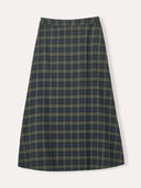 Flared Plaid Skirt