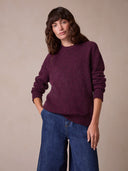 Donegal Saddle Shoulder Crew Sweater