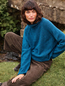 Lambswool Slouchy Marl Turtle Neck Sweater