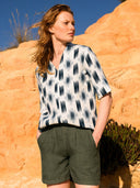 Half Sleeve V-Neck Tunic