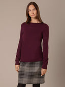 Merino Fine Knit Boat Neck Sweater