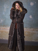 Hooded Shearling Coat