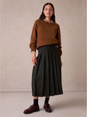 Pleated Wool Skirt