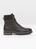 Men's Knitted Cuff Lace-Up Boot