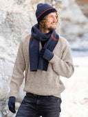 Men's Lambswool Chevron Knit Cap