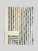 Merino Striped Cable Throw