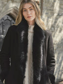 3/4 Shearling Trim Coat