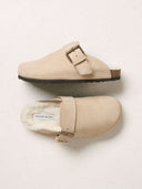 Shearling-Lined Strap Detail Clog