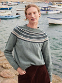 Ditsy Fair Isle Yoke Sweater