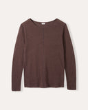 Linen Blend Long Sleeve T-Shirt