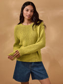 Slub Knit Button Detail Sweater